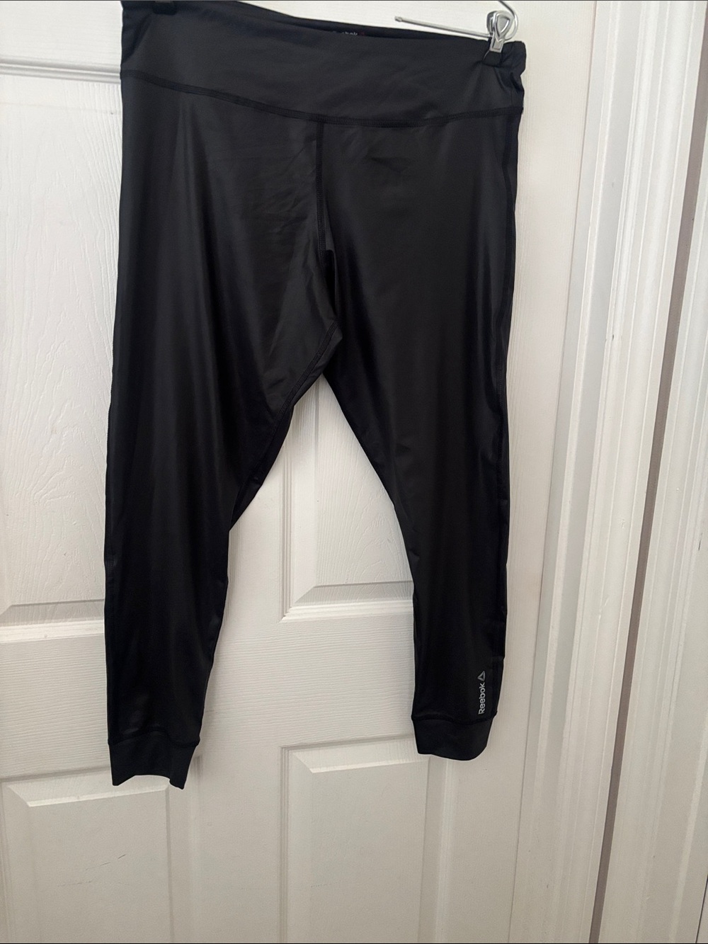 Reebok Black Leggings with Red Logo